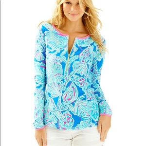 NWT Lilly Pulitzer Rashguard XL In Too Deep